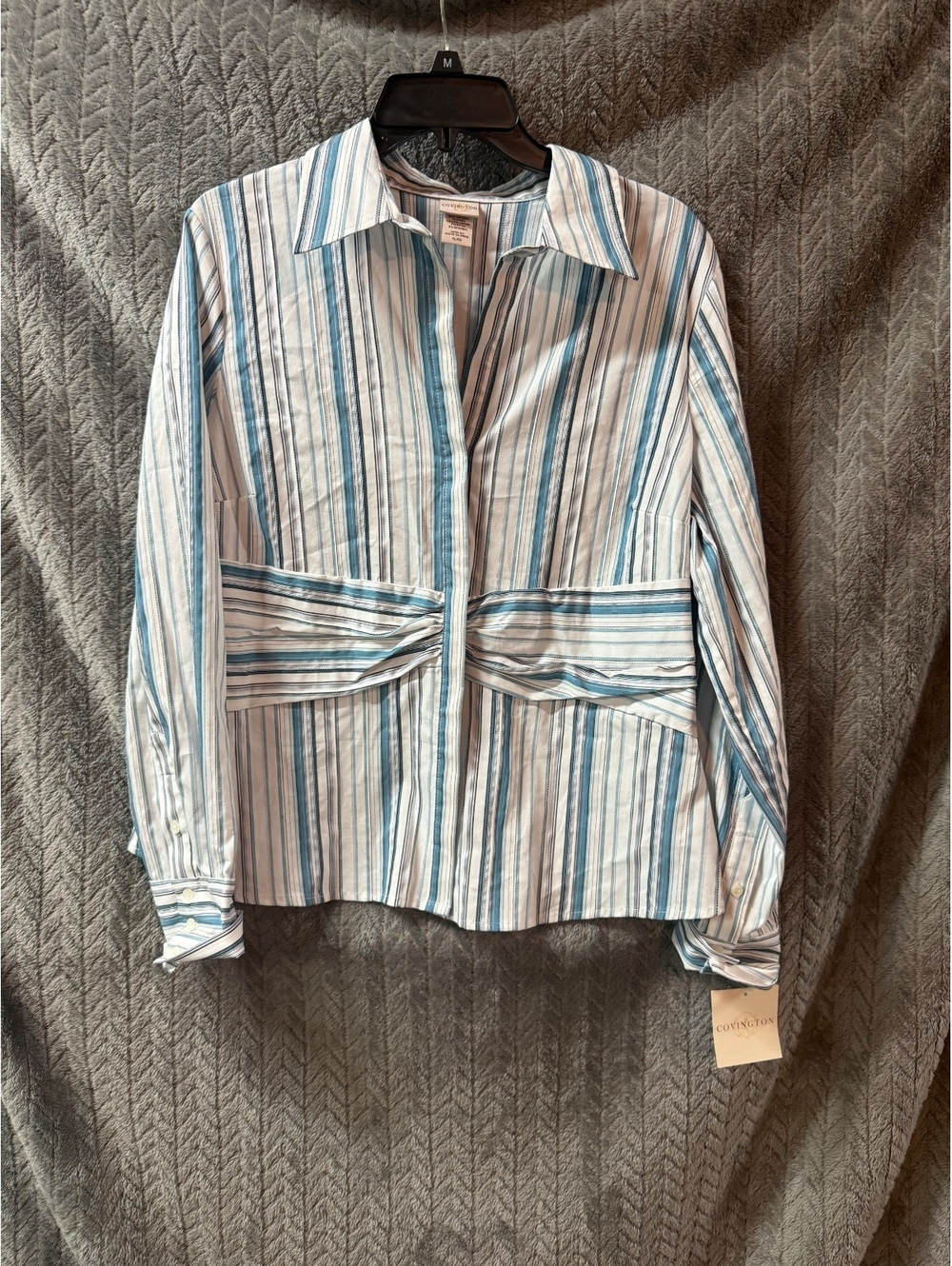 Covington Women's Striped Button-Up Shirt XL